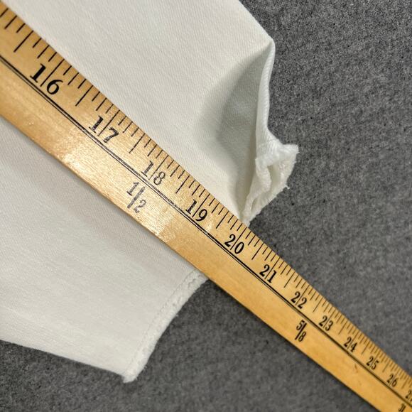 LOGO by Lori Goldstein 3/4 Sleeve Denim Jacket White Size Reg 16 - Picture 6 of 10